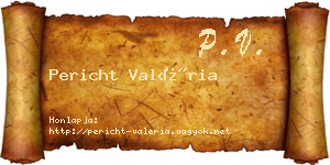 Pericht Valéria névjegykártya